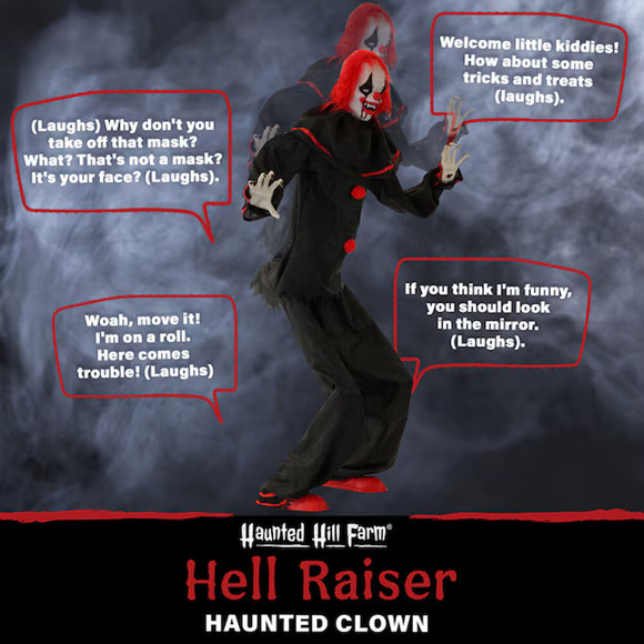 🔥Haunted Hill Farm Life-Size Talking Clown Halloween Animatronic Touch BNWT🔥 - Picture 3 of 6